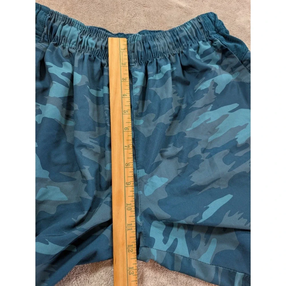 LEG3ND Mens Blue Camo Athletic Shorts Medium M Performance Gym Running Training